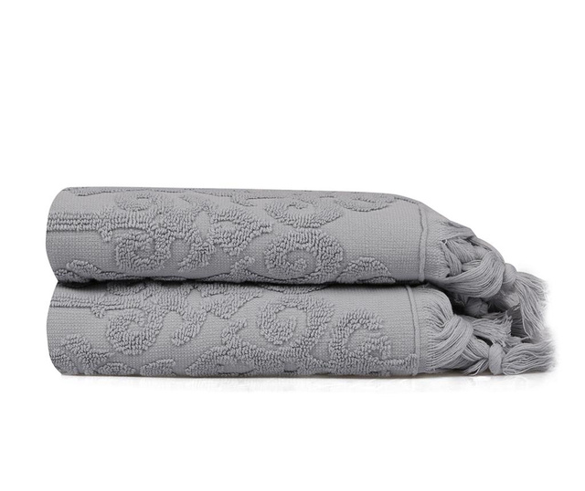 Sada 2 ručníků Baglamali Kilim Dark Grey 50x90 cm