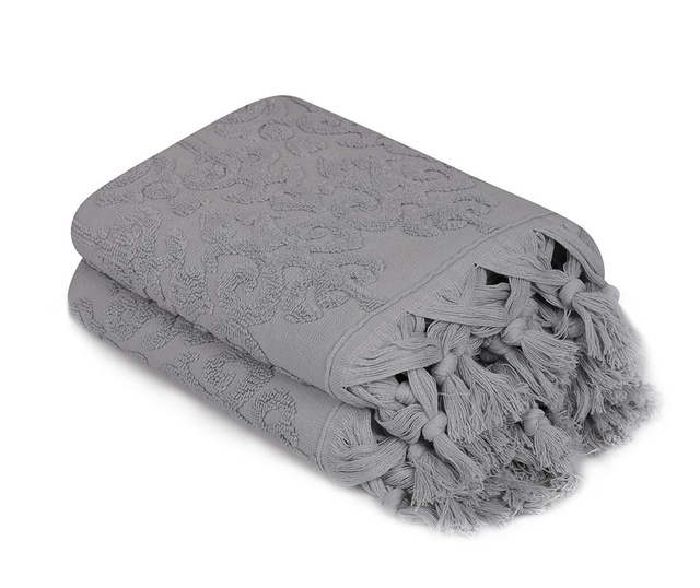 Sada 2 ručníků Baglamali Kilim Dark Grey 50x90 cm