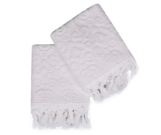 Sada 2 ručníků Baglamali Kilim White 50x90 cm
