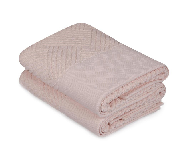 Комплект 2 кърпи за баня Esse Bordur Powder 50x90 см