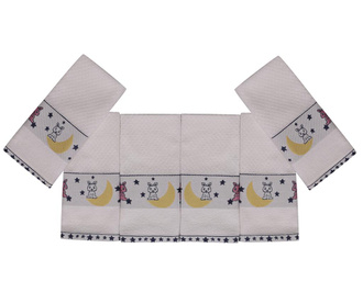 Set 6 otroških kopalniških brisač Bordurlu Tavsan 30x50 cm