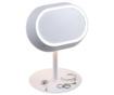 Oglinda cosmetica cu LED si USB 2in1 Livoo, Tech, sticla, 18x18x25 cm