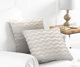 Set 2 prevlek za blazino Wavy Cream 43x43 cm