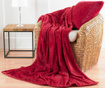 Perna decorativa Chevron Fleece Red 55x55 cm