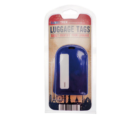 Set 2 etichete pentru bagaj Globetrek, Leda Blue, albastru, plastic