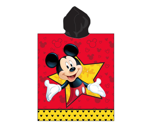 Mickey Mouse Star Gyermek poncsó törölköző