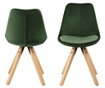 Set 2 scaune Actona, Dima Soft Forest Green, verde inchis