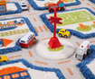 Traffic Mini 3D Blue Játszószőnyeg 80x150 cm