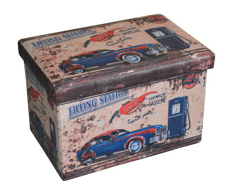 Taburet pliabil Unic Spot, Vintage Cars, 48x32x32 cm