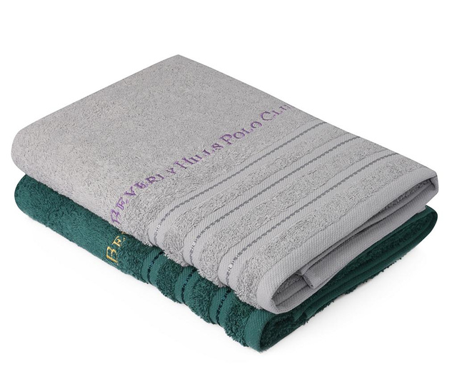 Set 2 kupaonskih ručnika Zincir Grey Green 50x90 cm