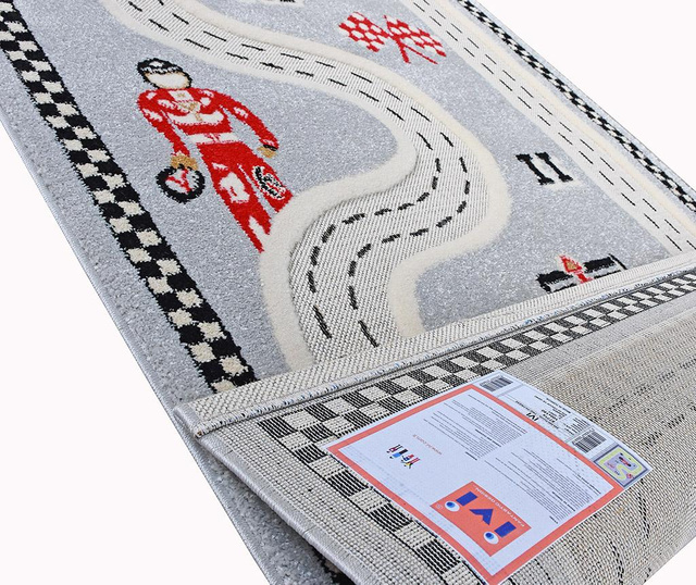 Igralna preproga Racer 3D Grey 100x150 cm