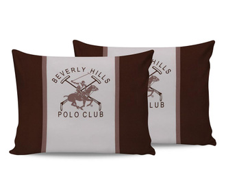Set 2 fete de perna Beverly Hills Polo Club, Beverly Hills White Brown, 50x70 cm