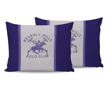 Set 2 fete de perna Beverly Hills Polo Club, Beverly Hills White Lilac, 50x70 cm
