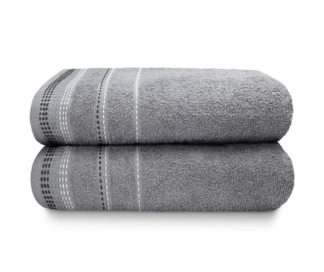 Sada 2 ručníků Berkley Silver 90x140 cm
