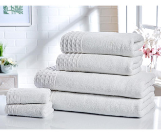 Σετ 6 πετσέτες μπάνιου Retreat White