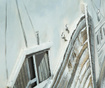 Tablou Mauro Ferretti, The Boats, canvas pictat manual, 80x120 cm