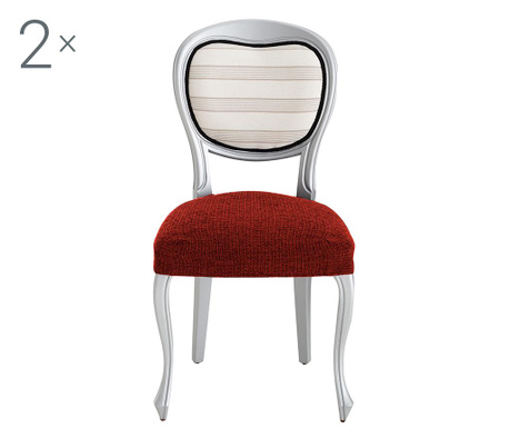 Комплект 2 еластични калъфа за стол Dorian Dark Orange Backless