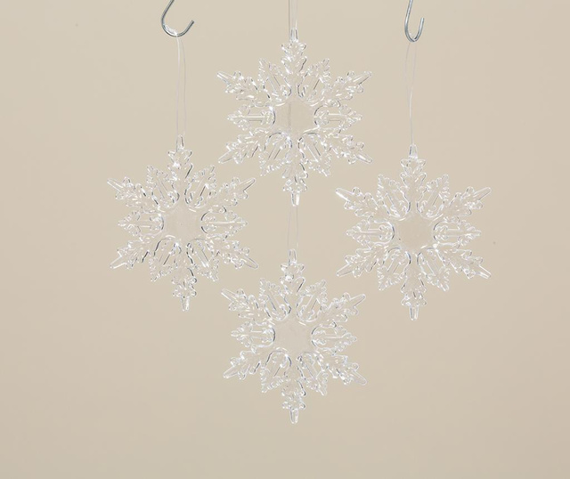 Set 4 decoratiuni suspendabile Snowflakes