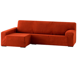 Еластичен калъф за ляв ъглов диван Dorian Dark Orange 250x150x80 cm