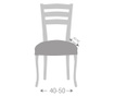 Комплект 2 еластични калъфа за стол Dorian Ecru Backless 40x40 cm