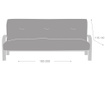 Elastična prevleka za kavč Ulises Clik Clak Beige 180x118 cm