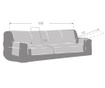 Oslo Reverse Beige & Ecru Steppelt kanapé huzat 190x80x220 cm