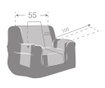 Navlaka za fotelju Constanza Linen 55x95x220 cm