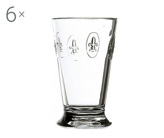 Set 6 pahare Fleur de Lys Long