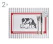 Комплект 2 подложки за хранене Farm Cow 33x45 см