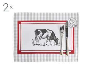 Комплект 2 подложки за хранене Farm Cow 33x45 см