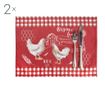 Комплект 2 подложки за хранене Organic Checkers 33x45 см