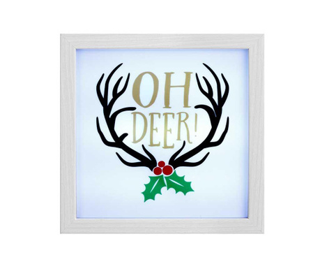 Decoratiune luminoasa Heaven Sends, Oh Deer, MDF, 20x5x15 cm