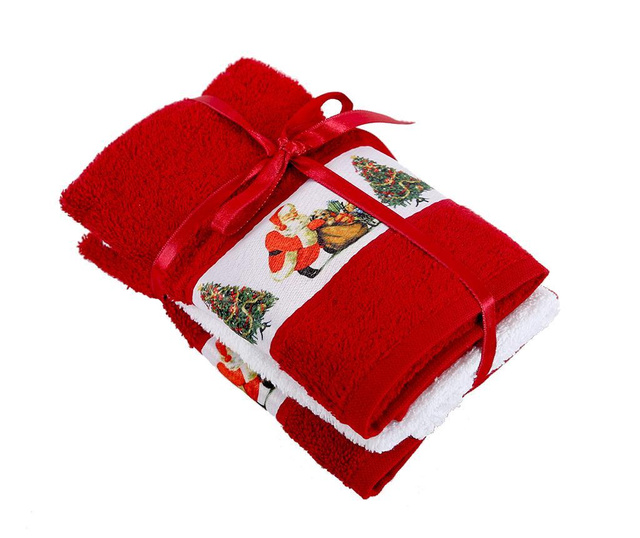Комплект 3 кърпи за баня Surprise Red 30x50 см