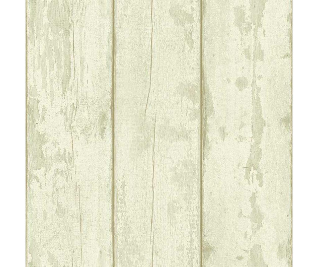 Tapeta Washed Wood Cream Green 53x1005 cm