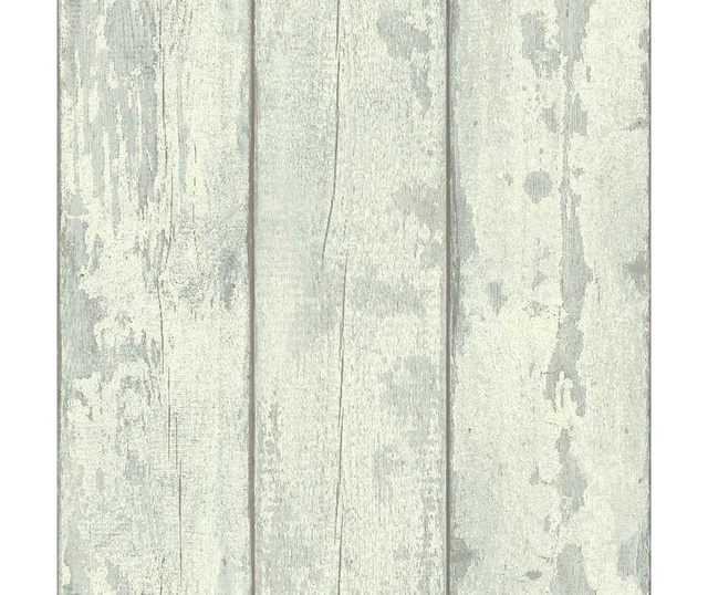 Ταπετσαρία Washed Wood Cream Teal 53x1005 cm