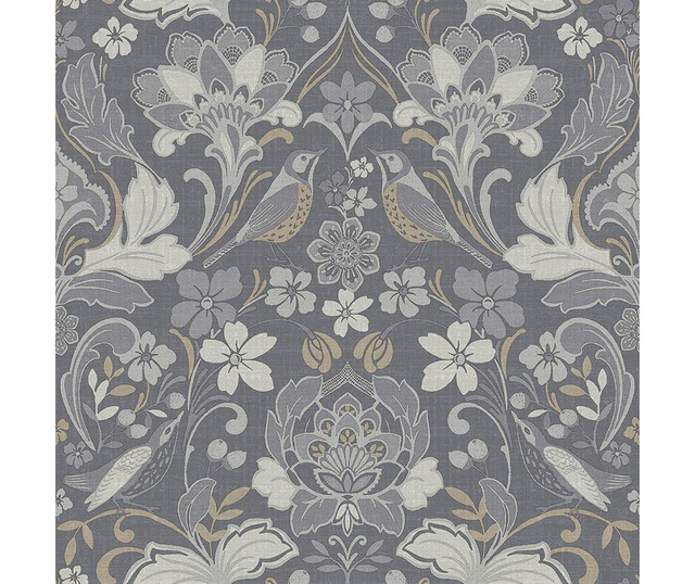 Folk Floral Grey Tapéta 53x1005 cm