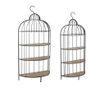 Set 2 stenskih polic Cage