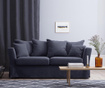 Helene Dark Blue Háromszemélyes kihúzható kanapé