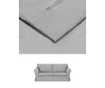 Philippe Light Grey Háromszemélyes kanapé védőhuzat 90x207 cm