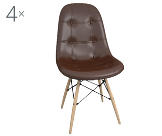 Σετ 4 καρέκλες Classic Brown