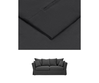Helene Dark Grey Háromszemélyes kanapé védőhuzat 100x194 cm