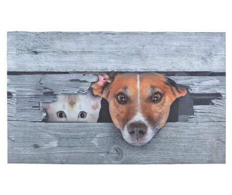 Covoras de intrare Esschert Design, Dog And Cat, 45.4x75 cm