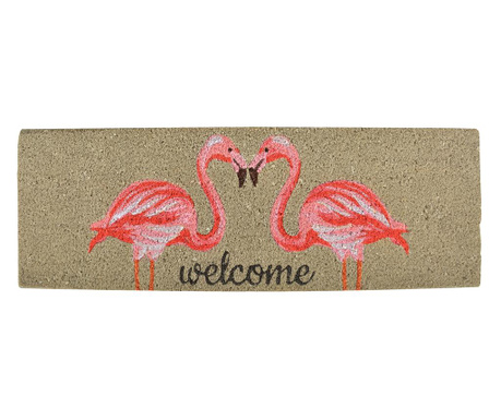 Covoras de intrare Esschert Design, Flamingo, 25x75 cm