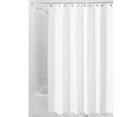 LiBa PEVA Duschvorhang Liner 8G – 183x183 Cm, Wasserdicht, Schimmelresistent, Mit Magneten, 12 Metallösen, Weiß