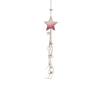 Decoratiune suspendabila Inart, Star, lemn de mesteacan, 11x2x55 cm