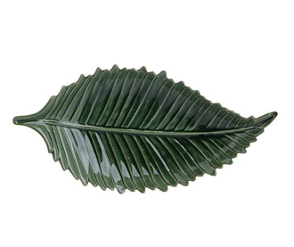 Dekorativni servirni krožnik Leaf Green