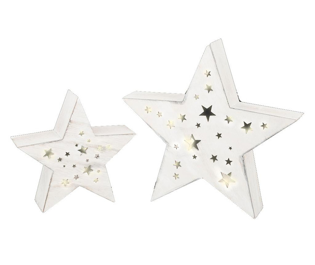 Set 2 decoratiuni luminoase Star