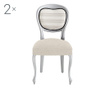 Комплект 2 еластични калъфа за стол Dorian Ecru Backless 40x40 cm