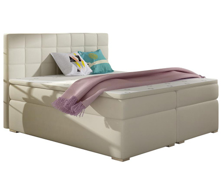 Boxspring postelja Alice Cream 160x200 cm