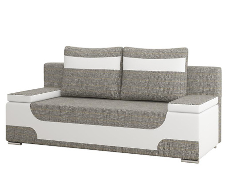 Area White Grey Háromszemélyes kihúzható kanapé